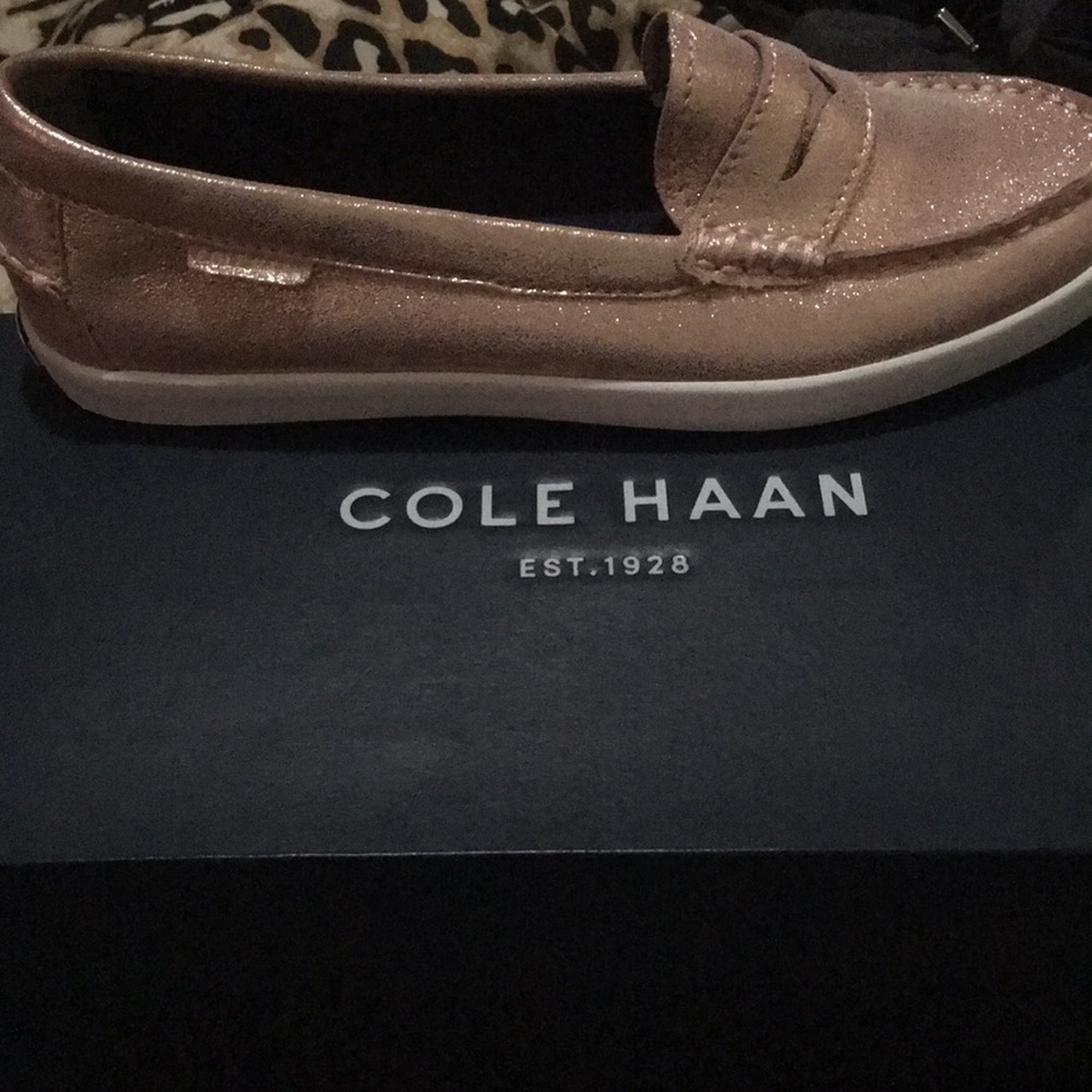 Cole Hann rose gold slip on